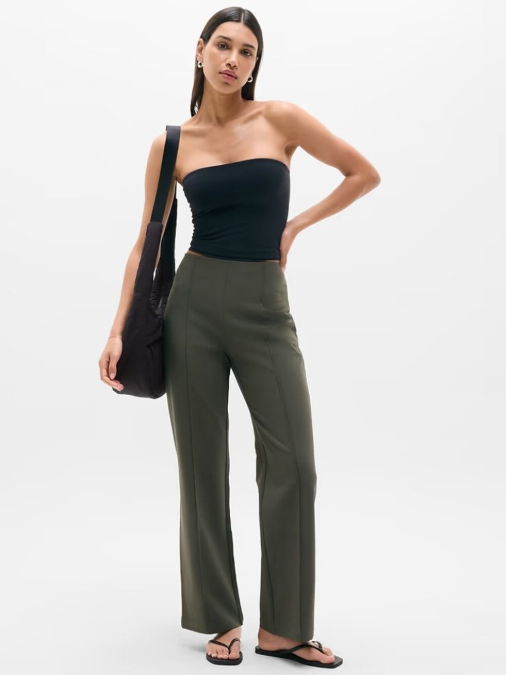 New Athleta 8 All Ways High Rise Bootcut Pant Mountain Olive Size 8 Regular